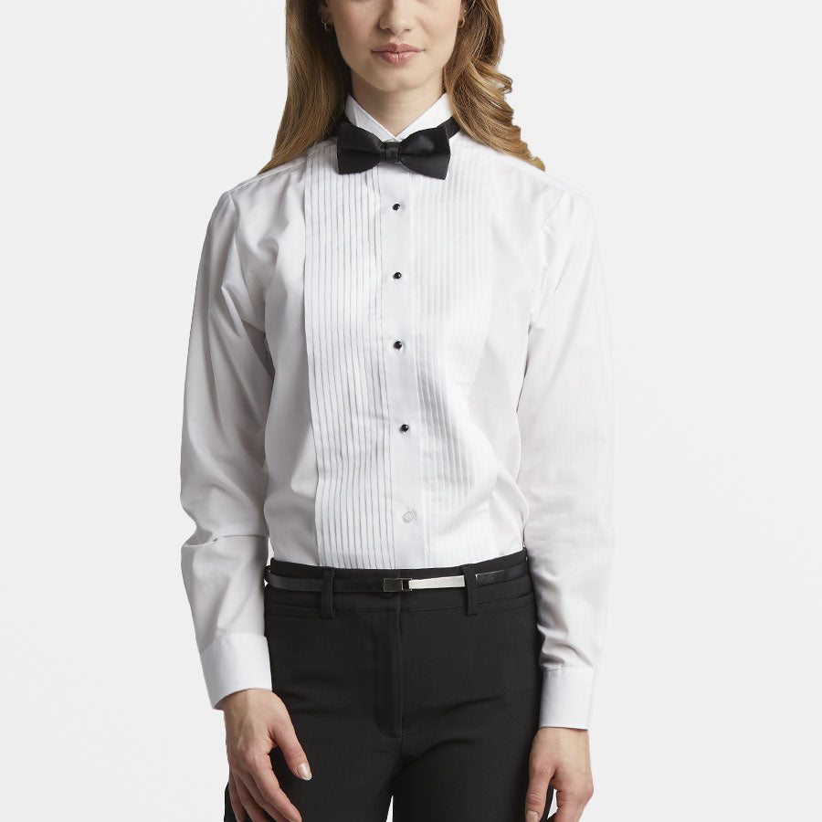 Women's Wing Collar Tuxedo Shirt