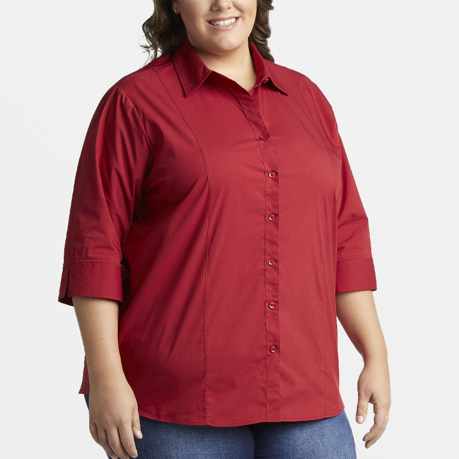 Blouse Havana¨Plus¨ Extensible Pour Femme Manches 3/4