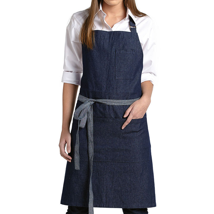 Tablier Bavette Billy En Denim Foncé