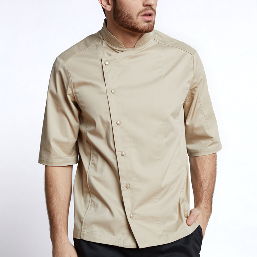 Veste De Chef Brigade Manches Courtes Pour Homme
