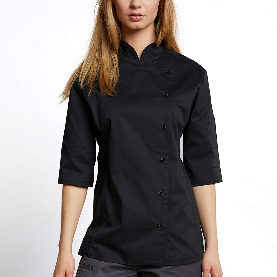 Veste De Chef Brigade Manches Courtes Pour Femme