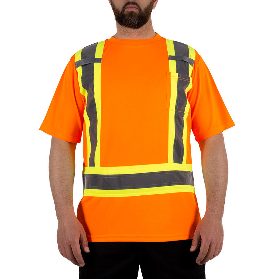 Short Sleeves T-Shirt With Reflective Stripes