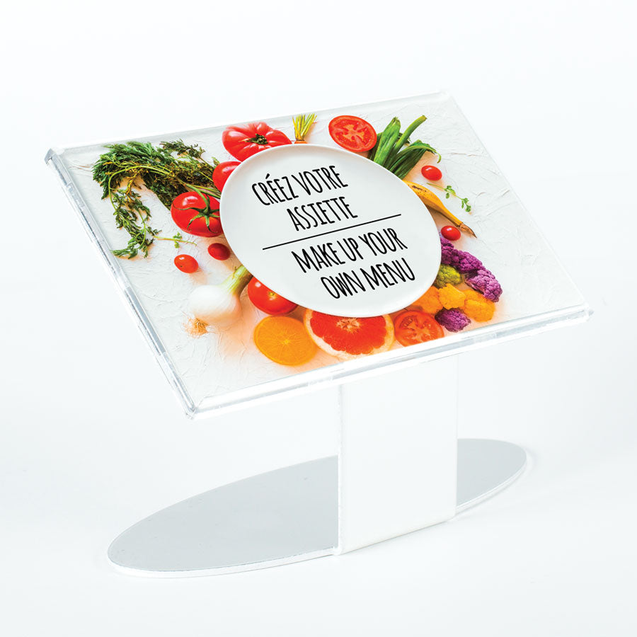 Rectangular Buffet Sign With Stand