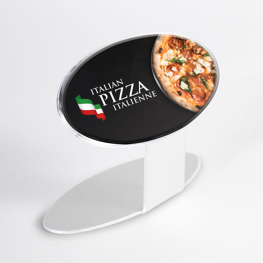 Oval Buffet Sign With Stand