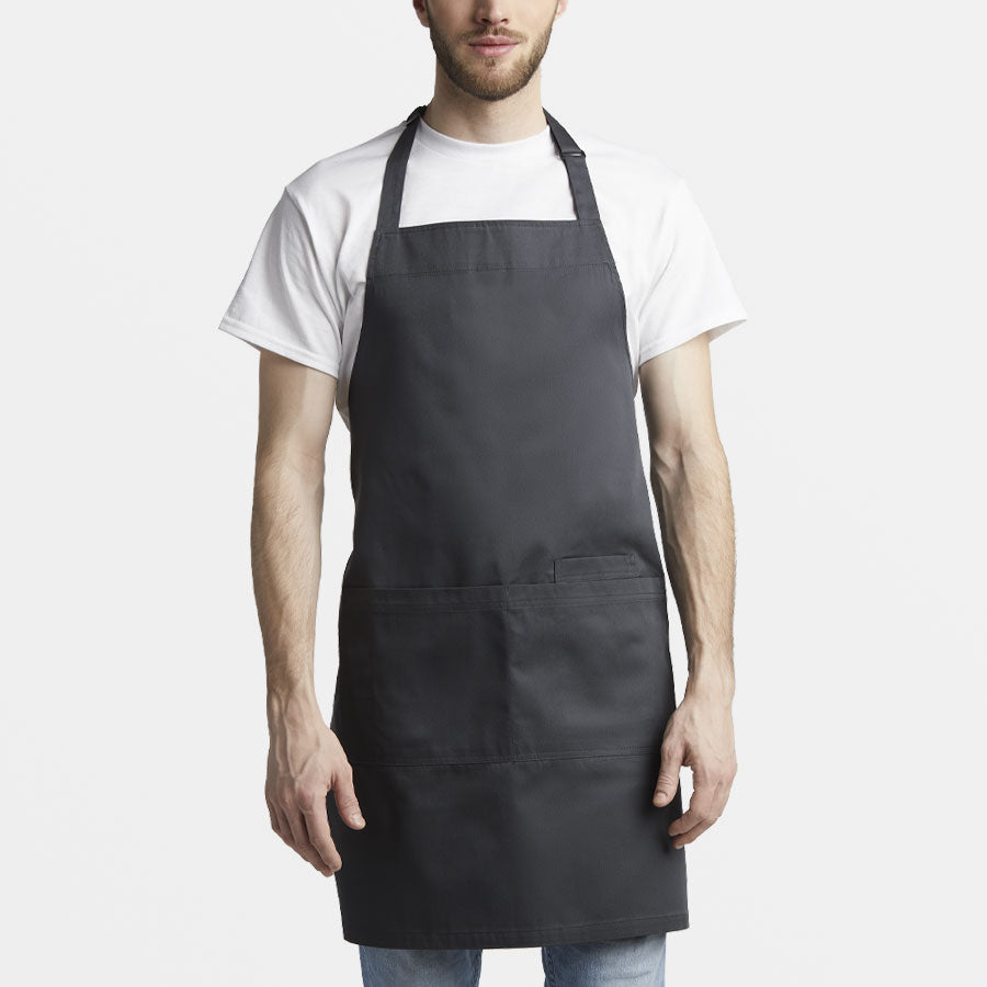 Gusto Bib Apron With Pockets And Adjustable Neck Strap