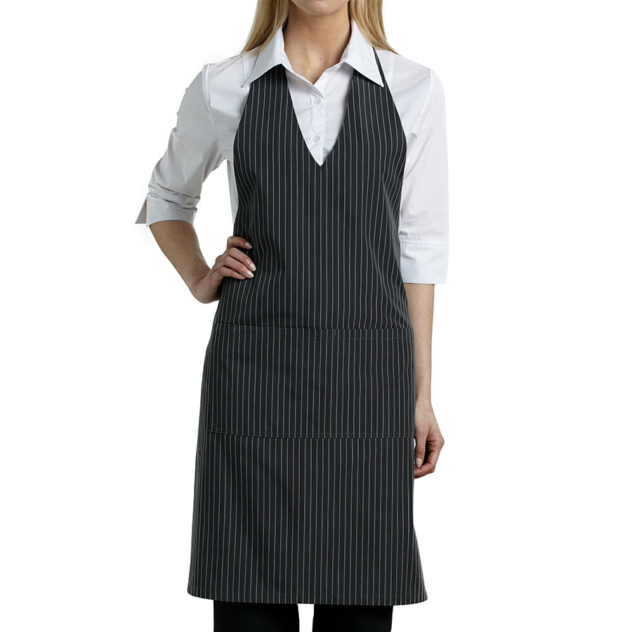 Gangster Stripes V-Neck Bib Apron