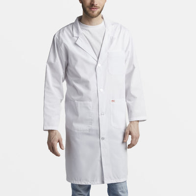 Pearl Plastic Buttons Unisex Lab Coat