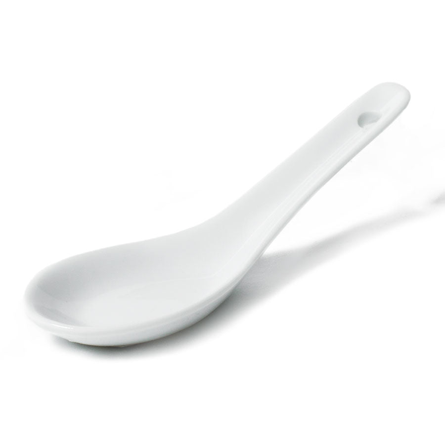 White Chinese Service Spoon