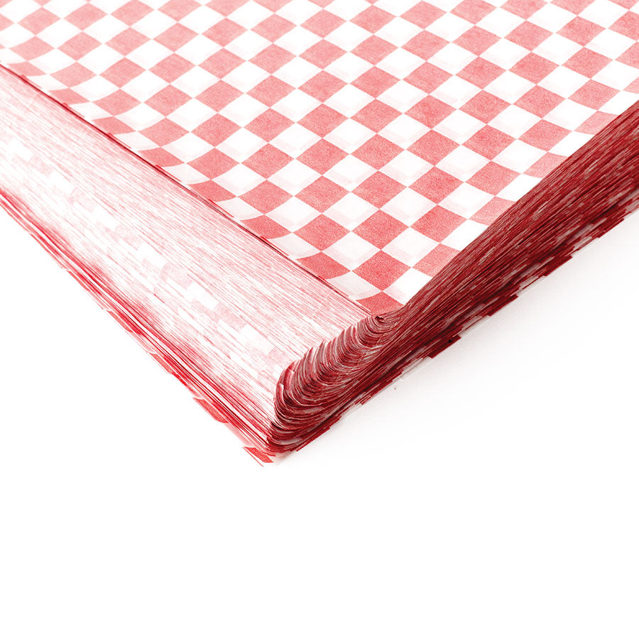 Papier Damier 12 Po X 12 Po Rouge (2000/Cs)