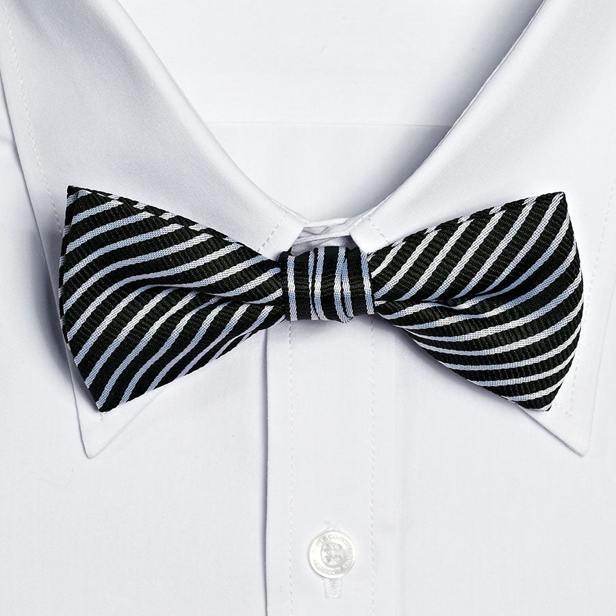 Striped Band Bow Tie Unisex